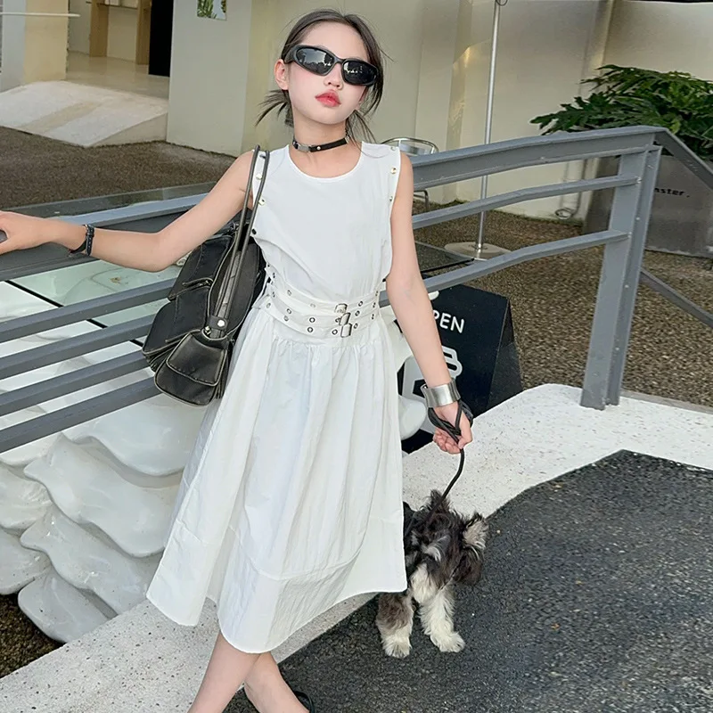 Girls Skirts 2024 Summer New Childrens Clothing Hepburn Style Vest Dress Girls Temperament Casual Skirt Casual Simple Match
Girls Skirts 2024 Summer New Childrens Clothing Hepburn Style Vest Dress Girls Temperament Casual Skirt Casual Simple Match