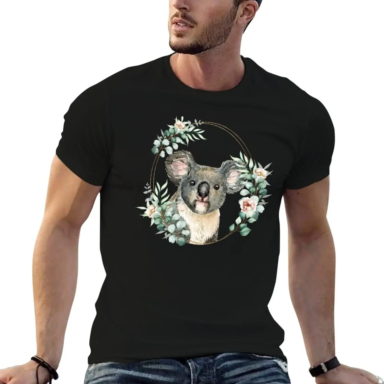 Koala Bear in a Floral Gold Wreath Frame T-Shirt blue archive oversizeds animal prinfor boys vintage t shirt men
Koala Bear in a Floral Gold Wreath Frame T-Shirt blue archive oversizeds animal prinfor boys vintage t shirt men