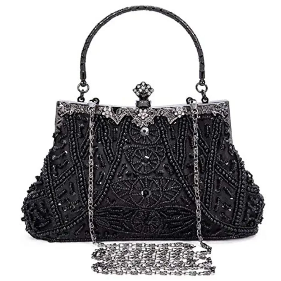 1920s Vintage Beaded Clutch Evening Bags for Women Formal Bridal Wedding Clutch Purse Prom Cocktail Party Handbags 1920s, Vinta
1920s Vintage Beaded Clutch Evening Bags for Women Formal Bridal Wedding Clutch Purse Prom Cocktail Party Handbags 1920s, Vinta