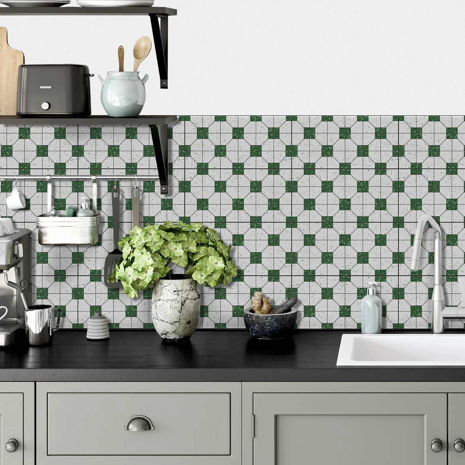 Green splicing pattern self-adhesive PVC self-adhesive room decoration ceramic tile stickers wall decoration
Green splicing pattern self-adhesive PVC self-adhesive room decoration ceramic tile stickers wall decoration