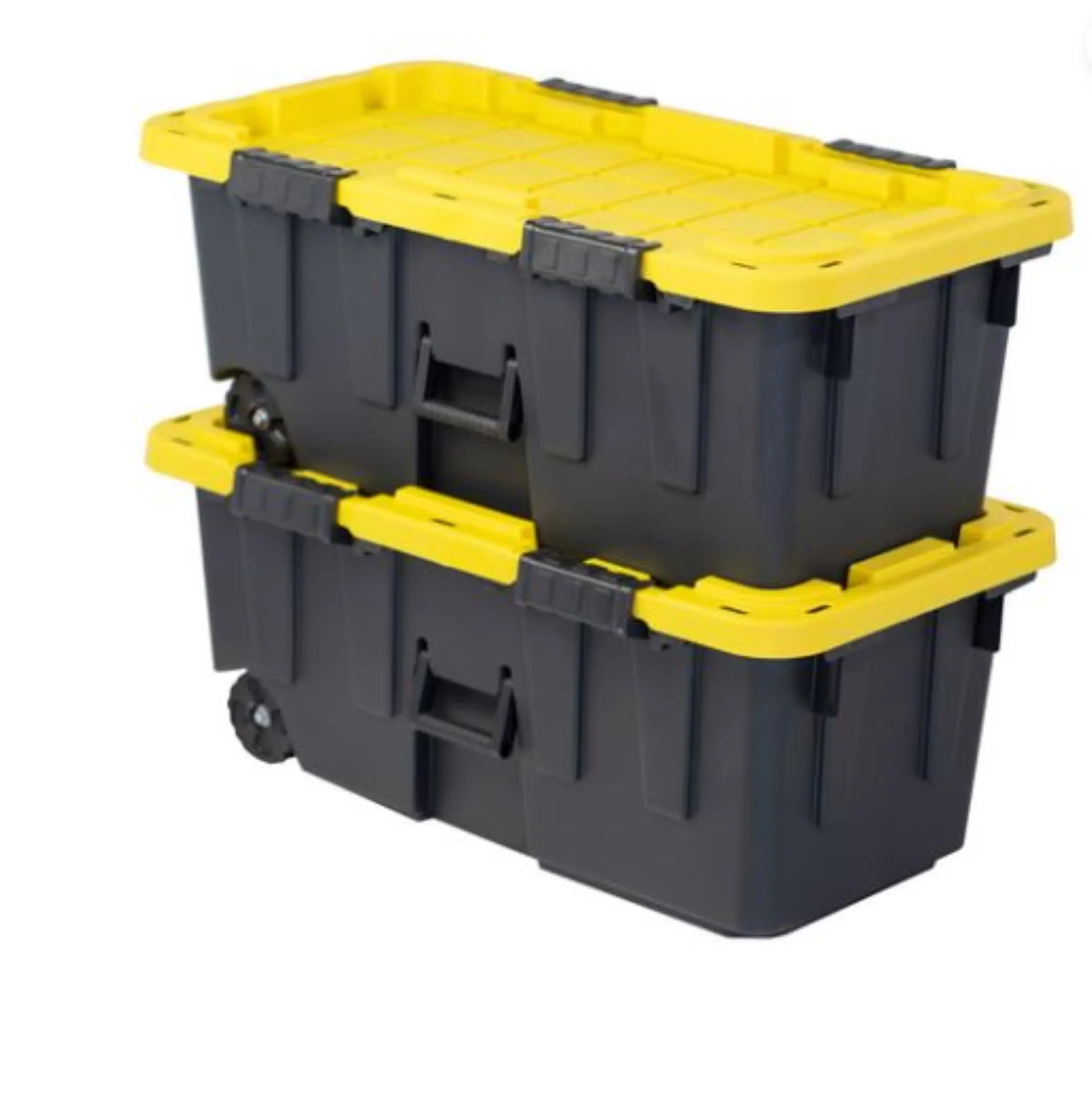20 Gallon Footlocker Storage Tote with Wheels for Indoor Outdoor Use Heavy Duty 2 Pack
20 Gallon Footlocker Storage Tote with Wheels for Indoor Outdoor Use Heavy Duty 2 Pack
