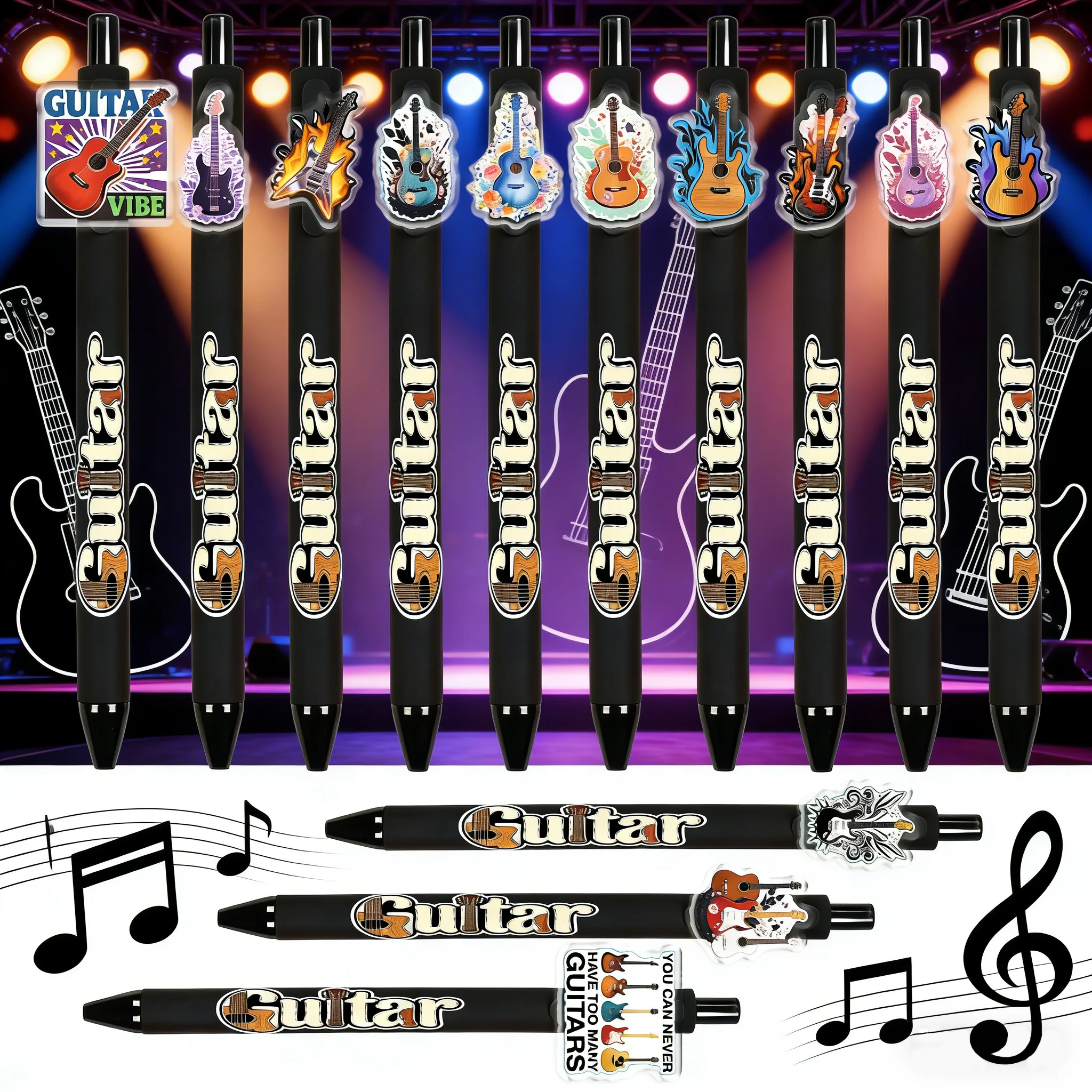 13pcs/18pcs Guitar Elements Creative Ballpoint Pen Music Enthusiasts Student Signature Pen
13pcs/18pcs Guitar Elements Creative Ballpoint Pen Music Enthusiasts Student Signature Pen