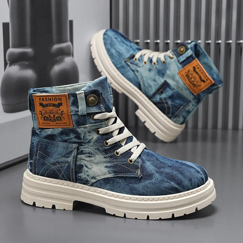 2025 Fashion Canvas Sneakers Plus Size Spring High Top Mens Shoes New British Style Tooling Boots for Men Versatile Casual Shoes
2025 Fashion Canvas Sneakers Plus Size Spring High Top Mens Shoes New British Style Tooling Boots for Men Versatile Casual Shoes