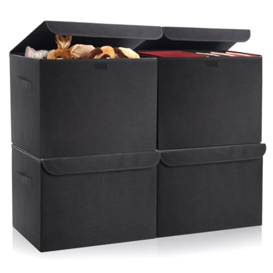 Quart Linen Fabric Foldable Storage Bin Cube Organizer Basket with FlipTop Lid and Handles, Clothes Blanket Box for Home, Offic
Quart Linen Fabric Foldable Storage Bin Cube Organizer Basket with FlipTop Lid and Handles, Clothes Blanket Box for Home, Offic
