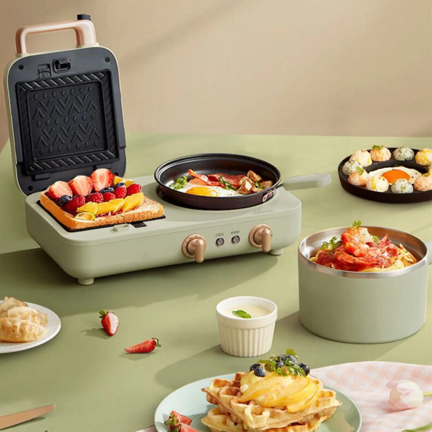 220V Sandwich Breakfast Machine Multi Cooker Bread Toaster Baking Pot Machine 4 In 1 Waffle Machine Cooking Pot Frying Pan
220V Sandwich Breakfast Machine Multi Cooker Bread Toaster Baking Pot Machine 4 In 1 Waffle Machine Cooking Pot Frying Pan