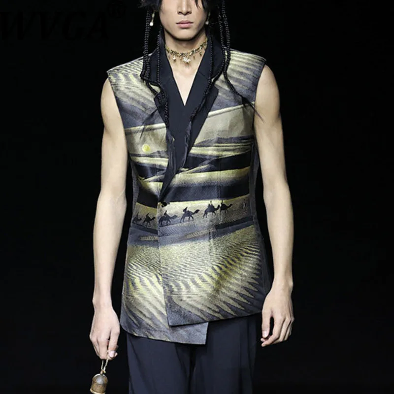 WVGA Spring Autumn New Men Retro Yarn-Dyed Jacquard Custom Fabric Waist-Cinching Blazers Vest Niche Chic Casual Waistcoat W18604
WVGA Spring Autumn New Men Retro Yarn-Dyed Jacquard Custom Fabric Waist-Cinching Blazers Vest Niche Chic Casual Waistcoat W18604