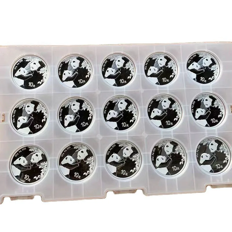 2023 China Panda Silver Coin 30g Ag .999 Full Page 15 PCS Commemorative Coins New Year Christmas Gifts 10 Yuan
2023 China Panda Silver Coin 30g Ag .999 Full Page 15 PCS Commemorative Coins New Year Christmas Gifts 10 Yuan