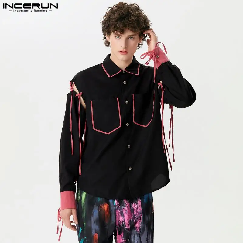 INCERUN Men Shirt Patchwork Hollow Out Lapel Long Sleeve Lace Up Casual Men Clothing Streetwear 2024 Pockets Fashion Camisas 5XL
INCERUN Men Shirt Patchwork Hollow Out Lapel Long Sleeve Lace Up Casual Men Clothing Streetwear 2024 Pockets Fashion Camisas 5XL