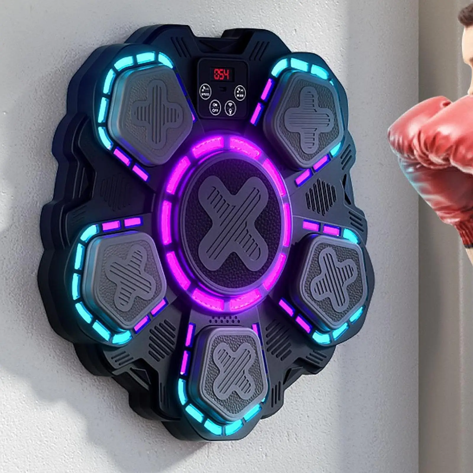 Smart Music Boxing Machine Equipment Workout Fitness Adjustable Exercise Kickboxing Response Training Sport Wall Mount Target
Smart Music Boxing Machine Equipment Workout Fitness Adjustable Exercise Kickboxing Response Training Sport Wall Mount Target