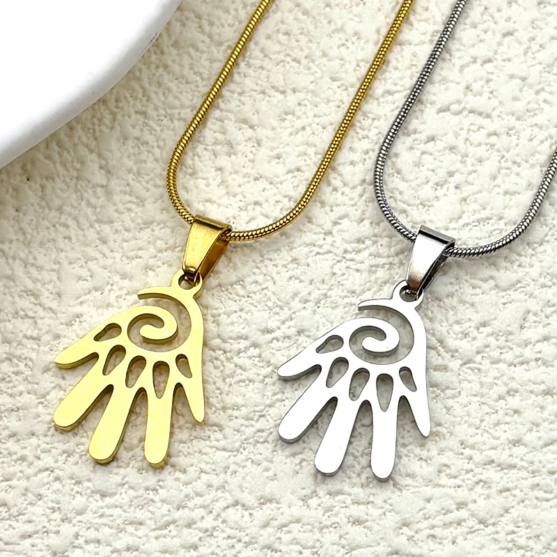 Fashion Hand Spiral Pendant Necklace For Women Men Stainless Steel Gold Color Hiphop Male Trendy Neck Chain Jewelry Gifts
Fashion Hand Spiral Pendant Necklace For Women Men Stainless Steel Gold Color Hiphop Male Trendy Neck Chain Jewelry Gifts