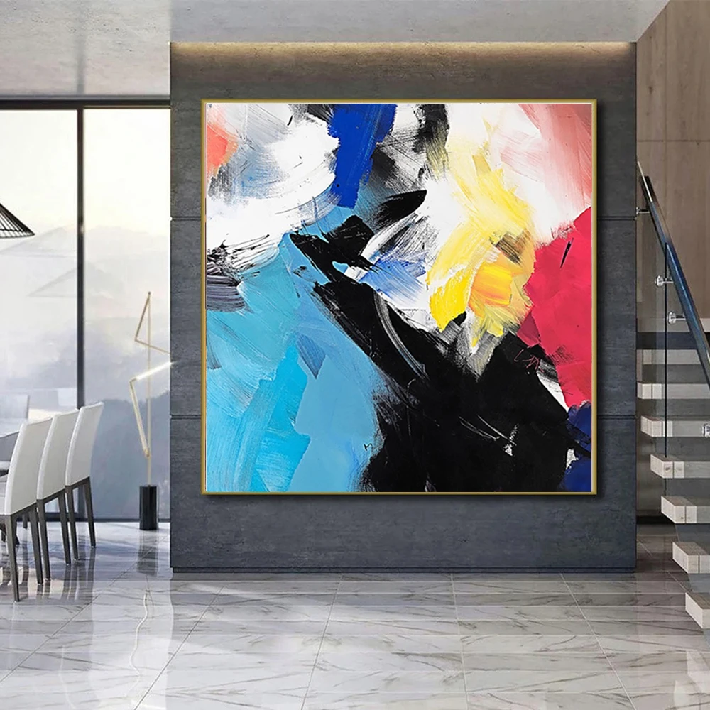 Hand Painted Contemporary Canvas Wall Art Abstract Texture Black White Yellow Painting for Living Room Office Hallway Decoration
Hand Painted Contemporary Canvas Wall Art Abstract Texture Black White Yellow Painting for Living Room Office Hallway Decoration