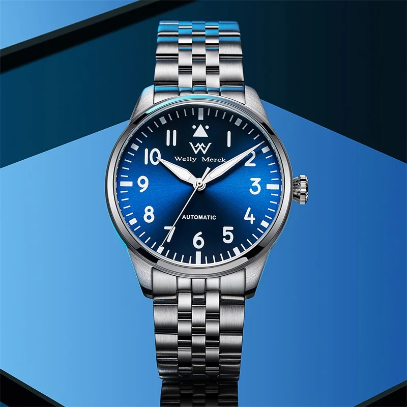 WM Watch Automatic Mechanical Watches Waterproof Multifunctional Business Men's Watches Watch Welly Merck Watch WM165M
WM Watch Automatic Mechanical Watches Waterproof Multifunctional Business Men's Watches Watch Welly Merck Watch WM165M