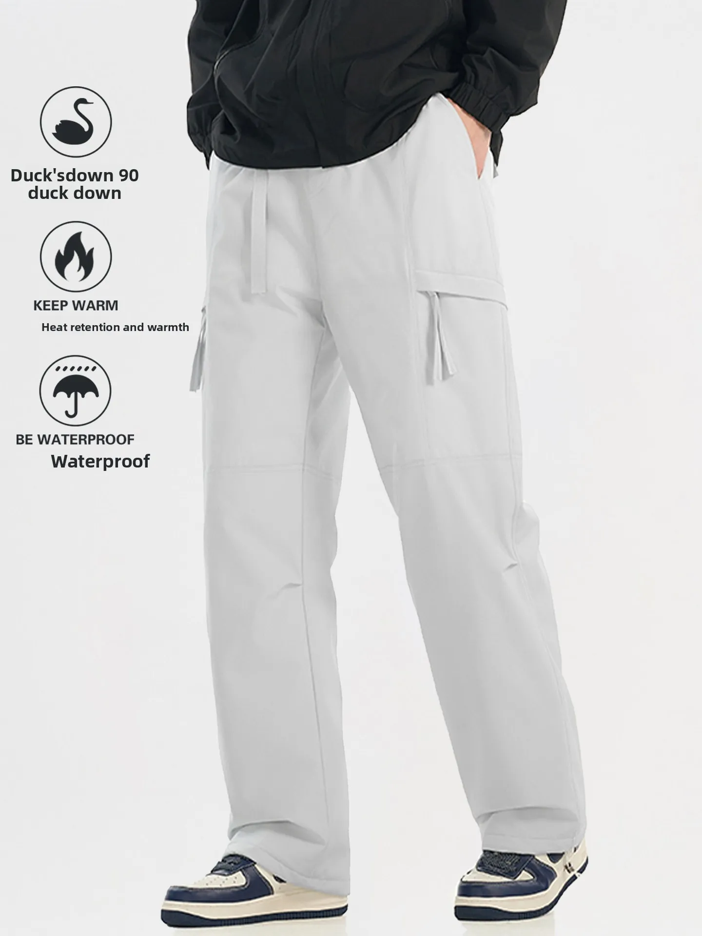 Утепленные зимние пуховые брюки для активного отдыха, мужские и женские, лыжные штаны, ветрозащитные, водонепроницаемые, теплые, молодежные, повседневные, длинные брюки из полиэфирного волокна
Утепленные зимние пуховые брюки для активного отдыха, мужские и женские, лыжные штаны, ветрозащитные, водонепроницаемые, теплые, молодежные, повседневные, длинные брюки из полиэфирного волокна
