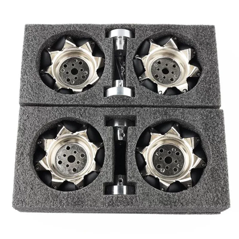4PCS 3 Inch 76mm Metal Mecanum Wheels Omnidirectional Wheels with 8mm Coupling for Smart Car ROS Robot
4PCS 3 Inch 76mm Metal Mecanum Wheels Omnidirectional Wheels with 8mm Coupling for Smart Car ROS Robot