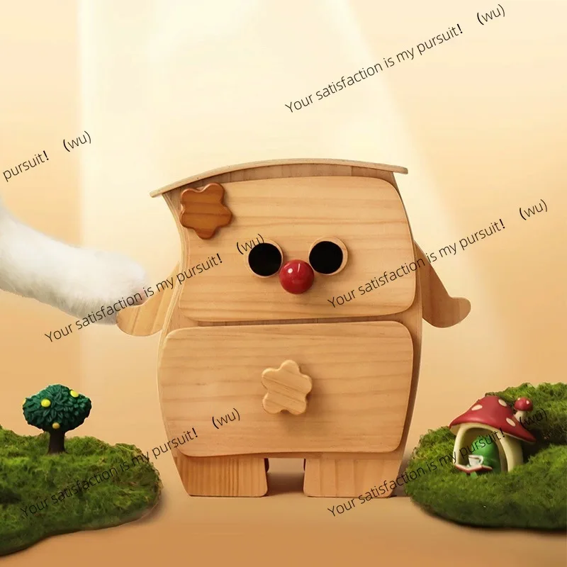 Desktop storage cabinet Wooden cartoon style Small figure storage box Gift household box Sundries
Desktop storage cabinet Wooden cartoon style Small figure storage box Gift household box Sundries