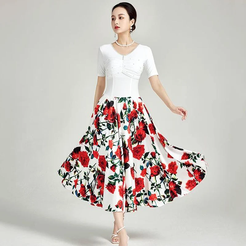 Ballroom Dance Dress Women Standard Party Waltz Practice Clothes 2023 New Sexy Short Sleeves Modern Stage Dancewear Costumes
Ballroom Dance Dress Women Standard Party Waltz Practice Clothes 2023 New Sexy Short Sleeves Modern Stage Dancewear Costumes