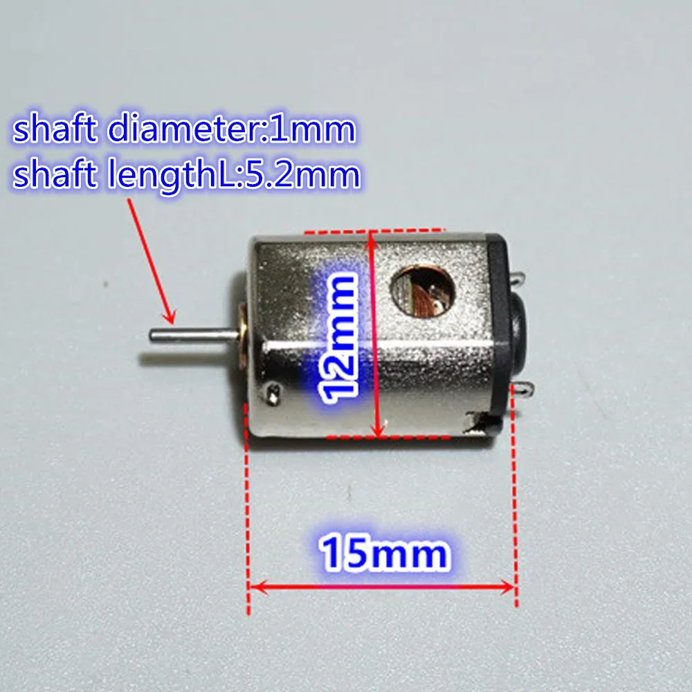 N20-19055 Miniature High Speed Motor 1.5V-3.7V 31500 RPM Neodymium Strong Magnetic Motor Shaft Diameter 1mm for Model Car Toy
N20-19055 Miniature High Speed Motor 1.5V-3.7V 31500 RPM Neodymium Strong Magnetic Motor Shaft Diameter 1mm for Model Car Toy