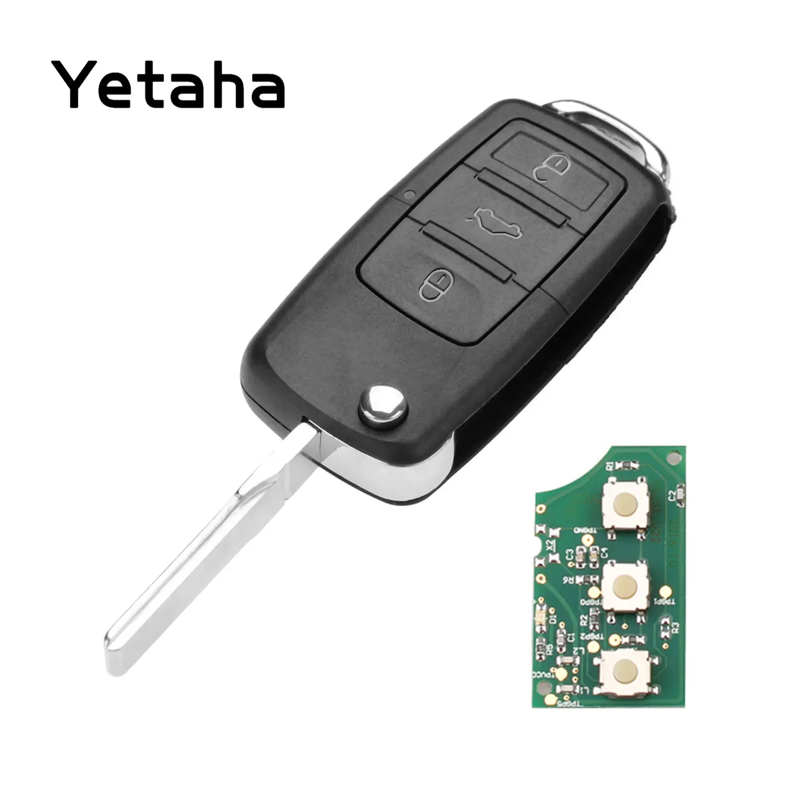 Yetaha 1K0959753G Smart Remote Key With ID48 Chip HU66 Uncut Blade 3 Buttons For Caddy Golf For Jetta Sirocco Tiguan Touran
Yetaha 1K0959753G Smart Remote Key With ID48 Chip HU66 Uncut Blade 3 Buttons For Caddy Golf For Jetta Sirocco Tiguan Touran