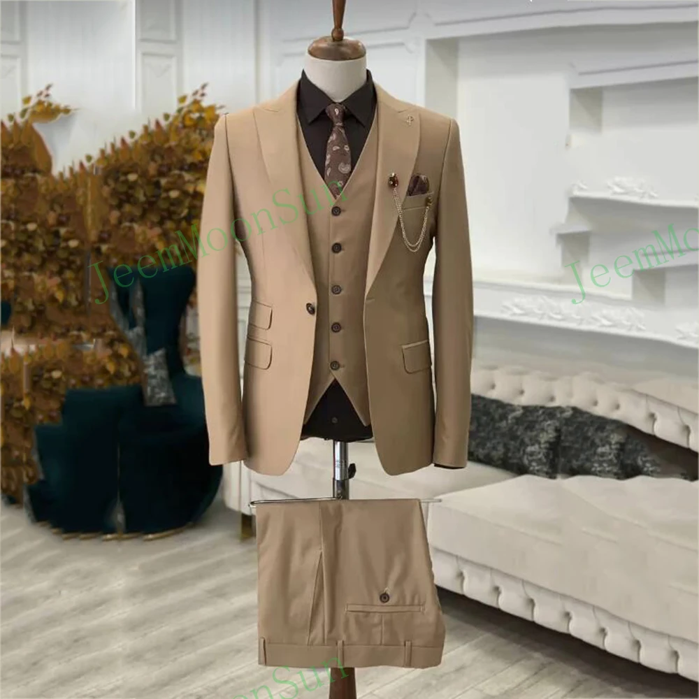 Slim Fit Male Suit 2023 Peak Lapel One Button Tailor Made Mens Wedding Suit Business 3 Pieces Blazer Vest Pants Costume Homme
Slim Fit Male Suit 2023 Peak Lapel One Button Tailor Made Mens Wedding Suit Business 3 Pieces Blazer Vest Pants Costume Homme