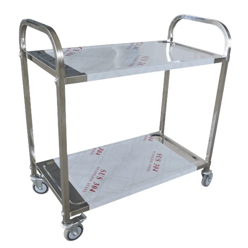 Stainless steel dining cart, commercial hotel restaurant, double-layer and three-layer bowl collecting cart, four-wheel movable
Stainless steel dining cart, commercial hotel restaurant, double-layer and three-layer bowl collecting cart, four-wheel movable