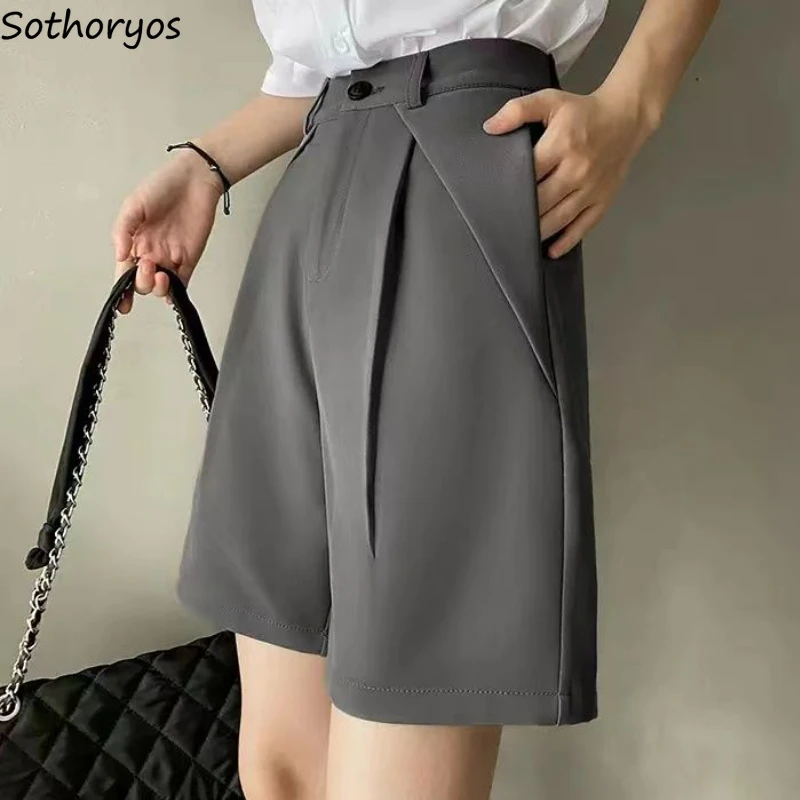 Shorts Women Elegant Office Ladies High Waist All-match Solid Color Simple Fashion Design Loose Casual Korean Style Ins Summer
Shorts Women Elegant Office Ladies High Waist All-match Solid Color Simple Fashion Design Loose Casual Korean Style Ins Summer