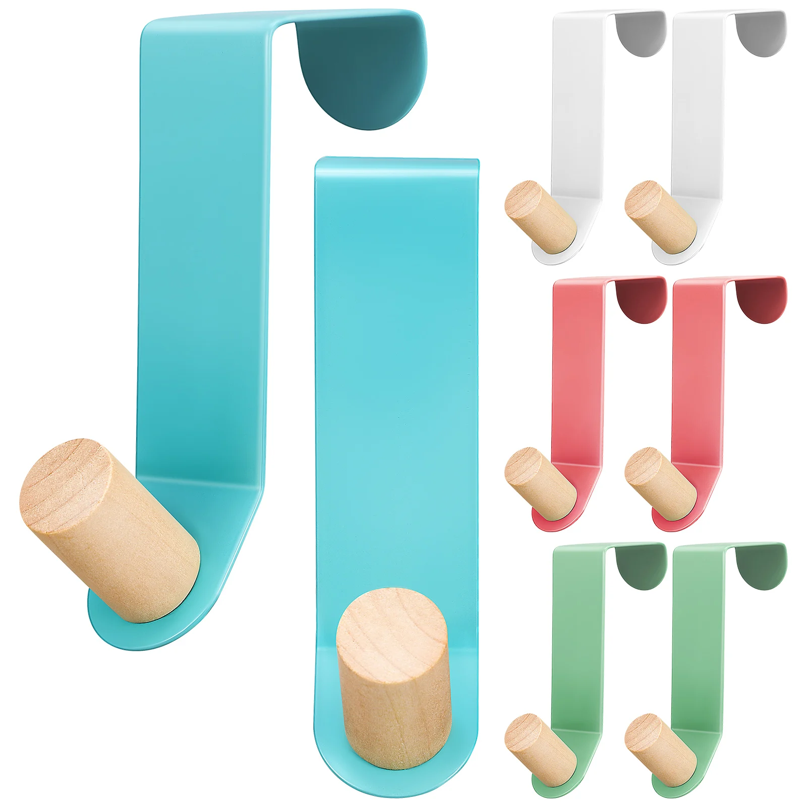 8 Pcs Colorful Door Hooks Overdoor Hanger Towel Bathroom Shower Clothes Hooks Space Saver Wooden Post No Drill
8 Pcs Colorful Door Hooks Overdoor Hanger Towel Bathroom Shower Clothes Hooks Space Saver Wooden Post No Drill