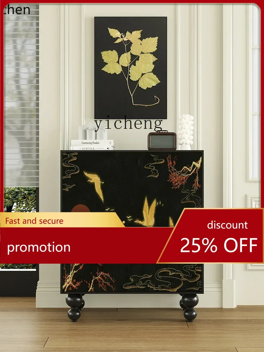 ZMLcrane retro home solid wood shoe cabinet, living room storage decoration cabinet, door entrance cabinet, household
ZMLcrane retro home solid wood shoe cabinet, living room storage decoration cabinet, door entrance cabinet, household