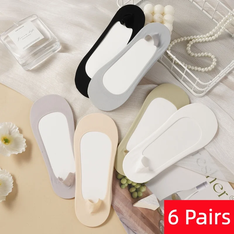 6 Pairs Women's Summer Boat Socks Ultra-Thin Ice Silk Shallow-Mouth Invisible Socks Anti-Slip Breathable Low-Top Short Socks
6 Pairs Women's Summer Boat Socks Ultra-Thin Ice Silk Shallow-Mouth Invisible Socks Anti-Slip Breathable Low-Top Short Socks