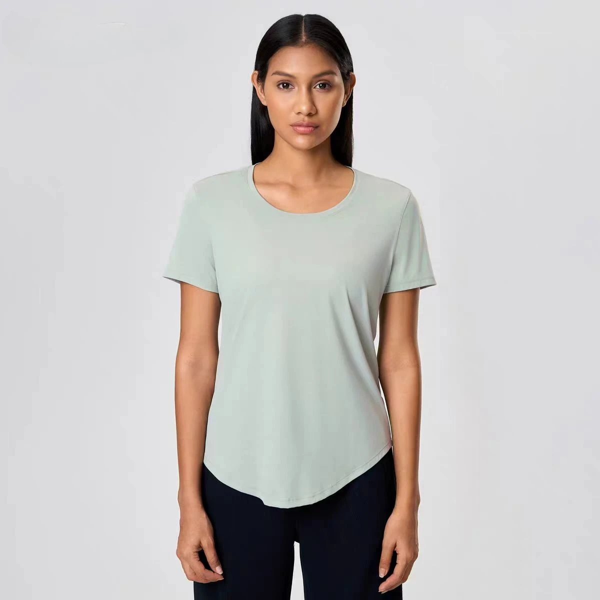 Lemon Women's Loose Yoga Short Sleeve Breathable Running Sports Top Curved Hem Casual T-shirt Elastic Speed Dry Fitness Clothing
Lemon Women's Loose Yoga Short Sleeve Breathable Running Sports Top Curved Hem Casual T-shirt Elastic Speed Dry Fitness Clothing