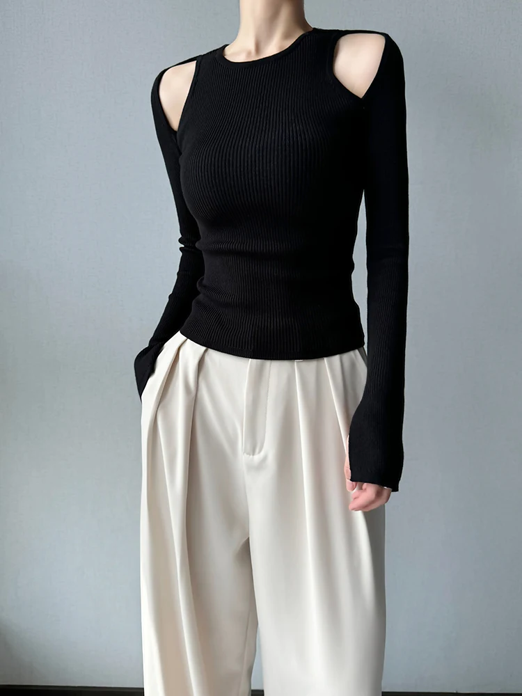 ANGJIA oulder Bared Knitted Top Women's Spring New Design Slim Fit Long Sve Base irt Vintage Commute Sle round Ne
ANGJIA oulder Bared Knitted Top Women's Spring New Design Slim Fit Long Sve Base irt Vintage Commute Sle round Ne