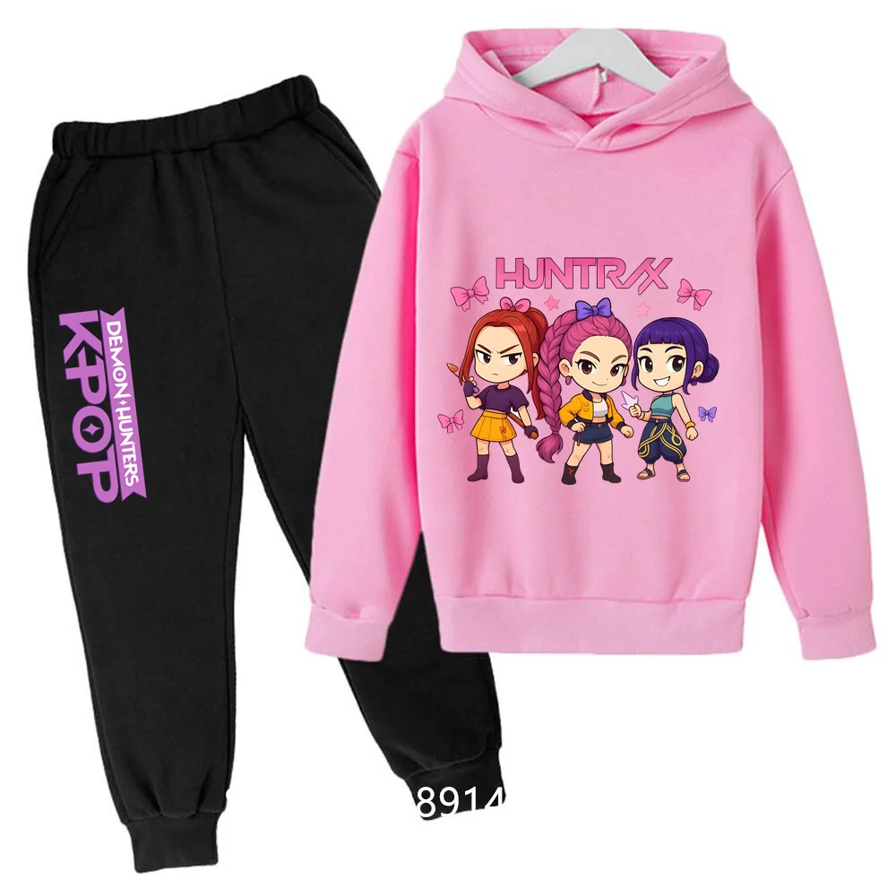 2026 Hot movie korean style Set Children Hoodies Kpop Demon Hunters Pullover Sweatshirt Trucksuit Cartoon Girls Boy Kids Clothes
2026 Hot movie korean style Set Children Hoodies Kpop Demon Hunters Pullover Sweatshirt Trucksuit Cartoon Girls Boy Kids Clothes