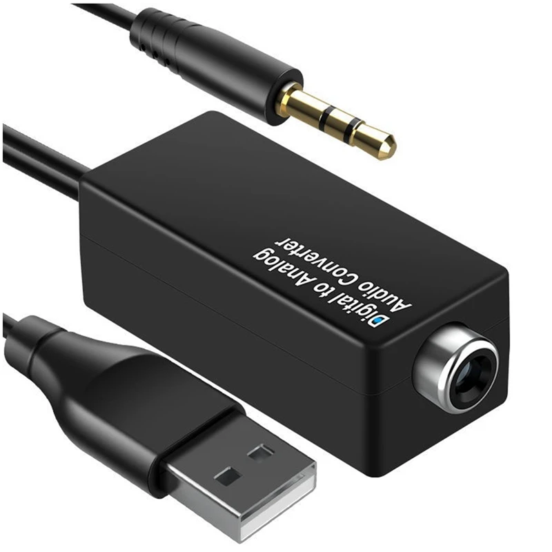 Цифро-аналоговый аудиоконвертер Цифро-коаксиальный аналоговый USB-адаптер декодера 3,5 мм для телевизора для PS4
Цифро-аналоговый аудиоконвертер Цифро-коаксиальный аналоговый USB-адаптер декодера 3,5 мм для телевизора для PS4