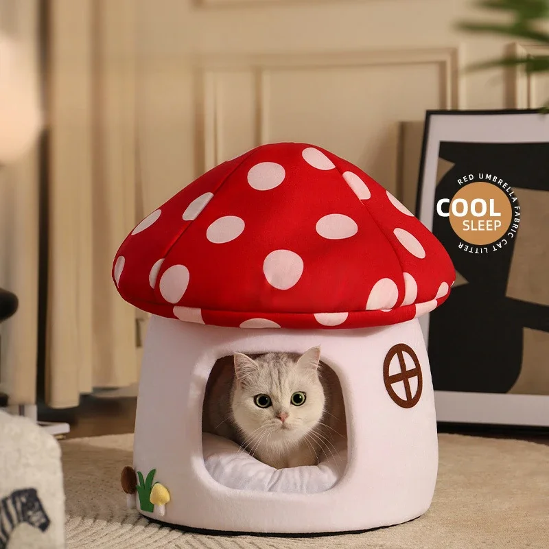 Half-Enclosed Mushroom Cat Bed - Adorable and Functional for Sleeping and Hiding Cat House Dog Bed Pets Cat Bed Dog Accessories
Half-Enclosed Mushroom Cat Bed - Adorable and Functional for Sleeping and Hiding Cat House Dog Bed Pets Cat Bed Dog Accessories