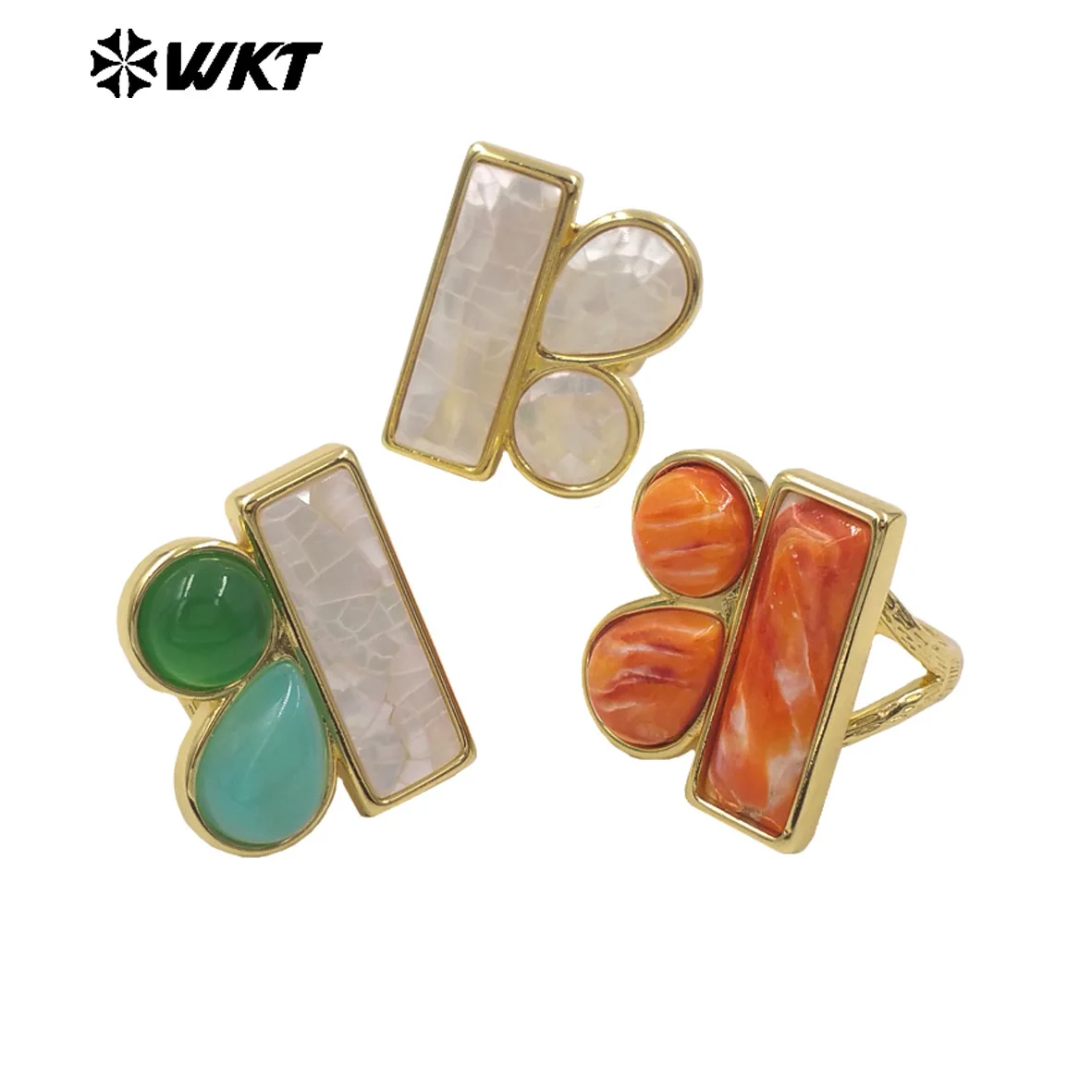 WT-MPR166 Sweet Natural Shell Stone US7 Ring With 18k Real Gold Plated For Women Party Valentine’s Day Gift
WT-MPR166 Sweet Natural Shell Stone US7 Ring With 18k Real Gold Plated For Women Party Valentine’s Day Gift