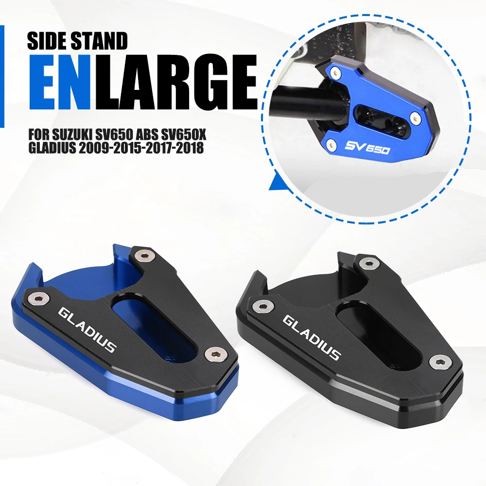 For Suzuki SV650 ABS SV650X SFV 650 Gladius 2009-2015-2017-2018 Kickstand Foot Side Stand Extension Pad Support Plate Enlarge 
For Suzuki SV650 ABS SV650X SFV 650 Gladius 2009-2015-2017-2018 Kickstand Foot Side Stand Extension Pad Support Plate Enlarge