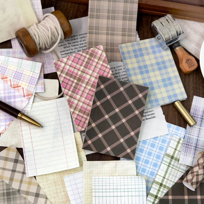 40pcs Plaid & Grid Writable Paper - Aesthetic Pastel Checkered Sheets for Journal Scrapbook
40pcs Plaid & Grid Writable Paper - Aesthetic Pastel Checkered Sheets for Journal Scrapbook
