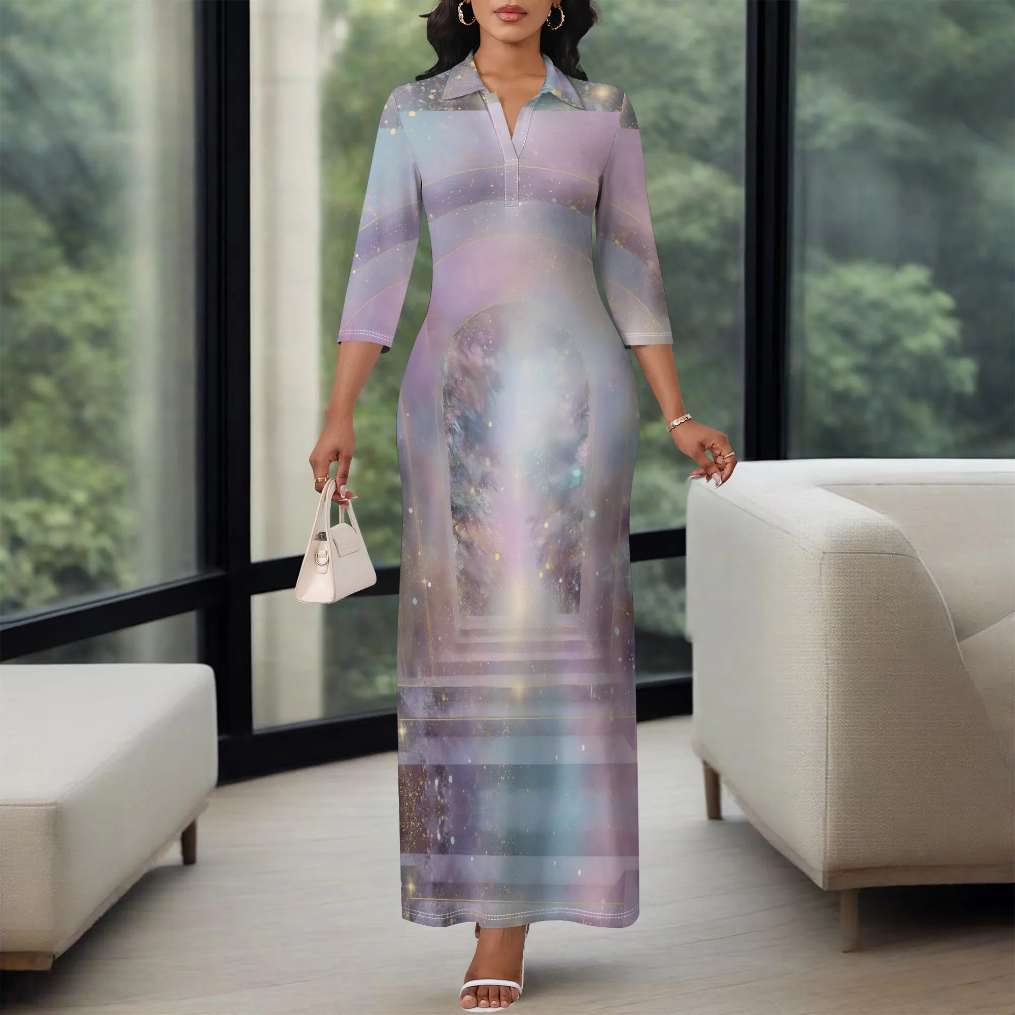 Celestial Gateway Maxi Shirt Dress XS-3XL Long Sleeve Style for Easter, Spiritual Retreat or Cosmic Healing Ceremony Look
Celestial Gateway Maxi Shirt Dress XS-3XL Long Sleeve Style for Easter, Spiritual Retreat or Cosmic Healing Ceremony Look