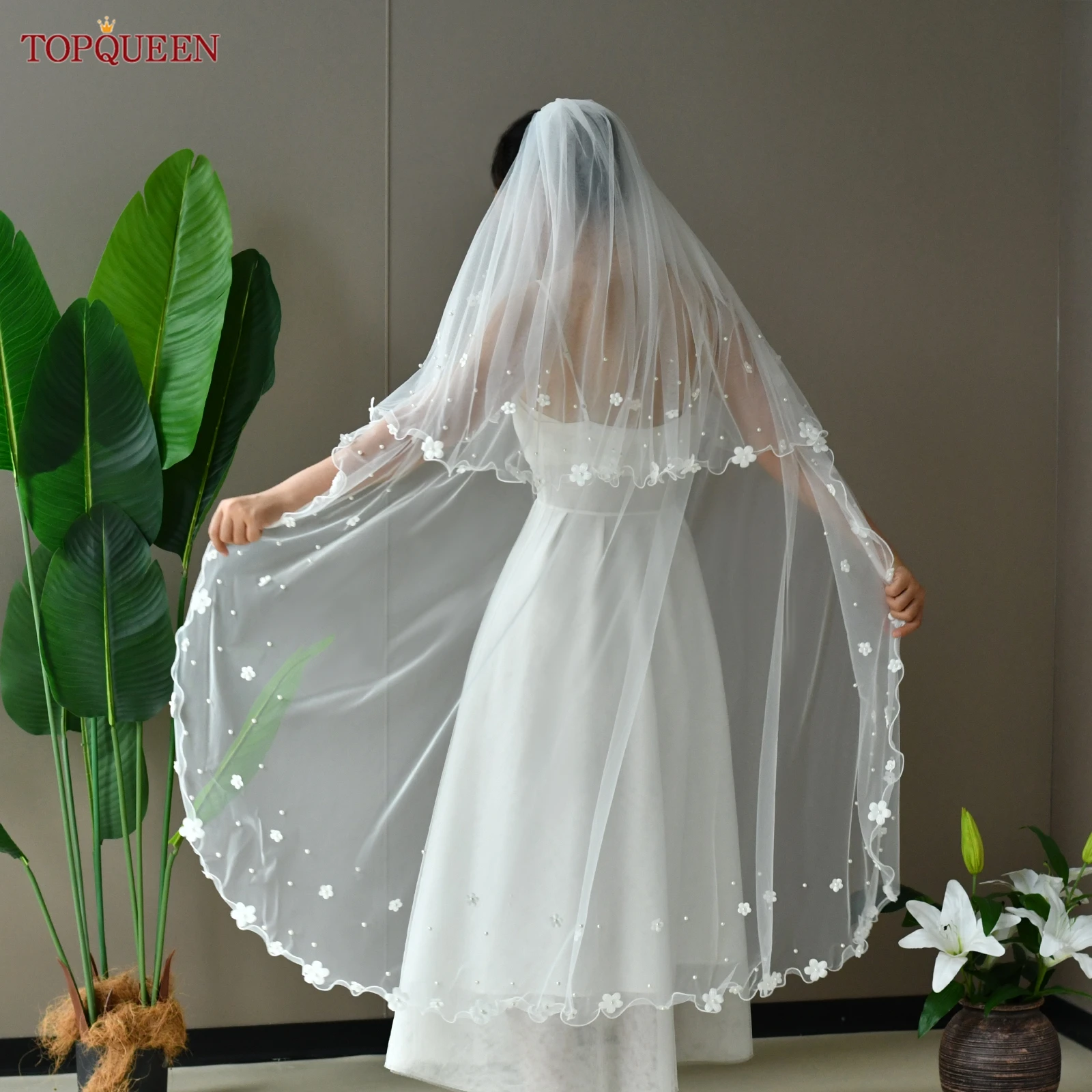 Свадебная фата TOPQUEEN Lolita Pearl с 3D цветами, двухслойная, для вальса, с заколкой, настраиваемая, V217
Свадебная фата TOPQUEEN Lolita Pearl с 3D цветами, двухслойная, для вальса, с заколкой, настраиваемая, V217