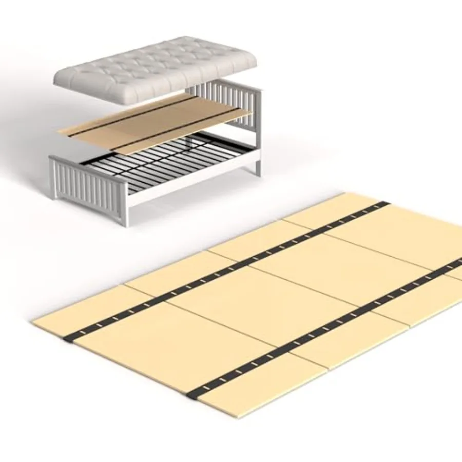 Heavy Duty Thick Folding Box Spring Mattress Supporting Wood Floor Foldable Box Spring Bed Support Slats 38"x74"
Heavy Duty Thick Folding Box Spring Mattress Supporting Wood Floor Foldable Box Spring Bed Support Slats 38"x74"