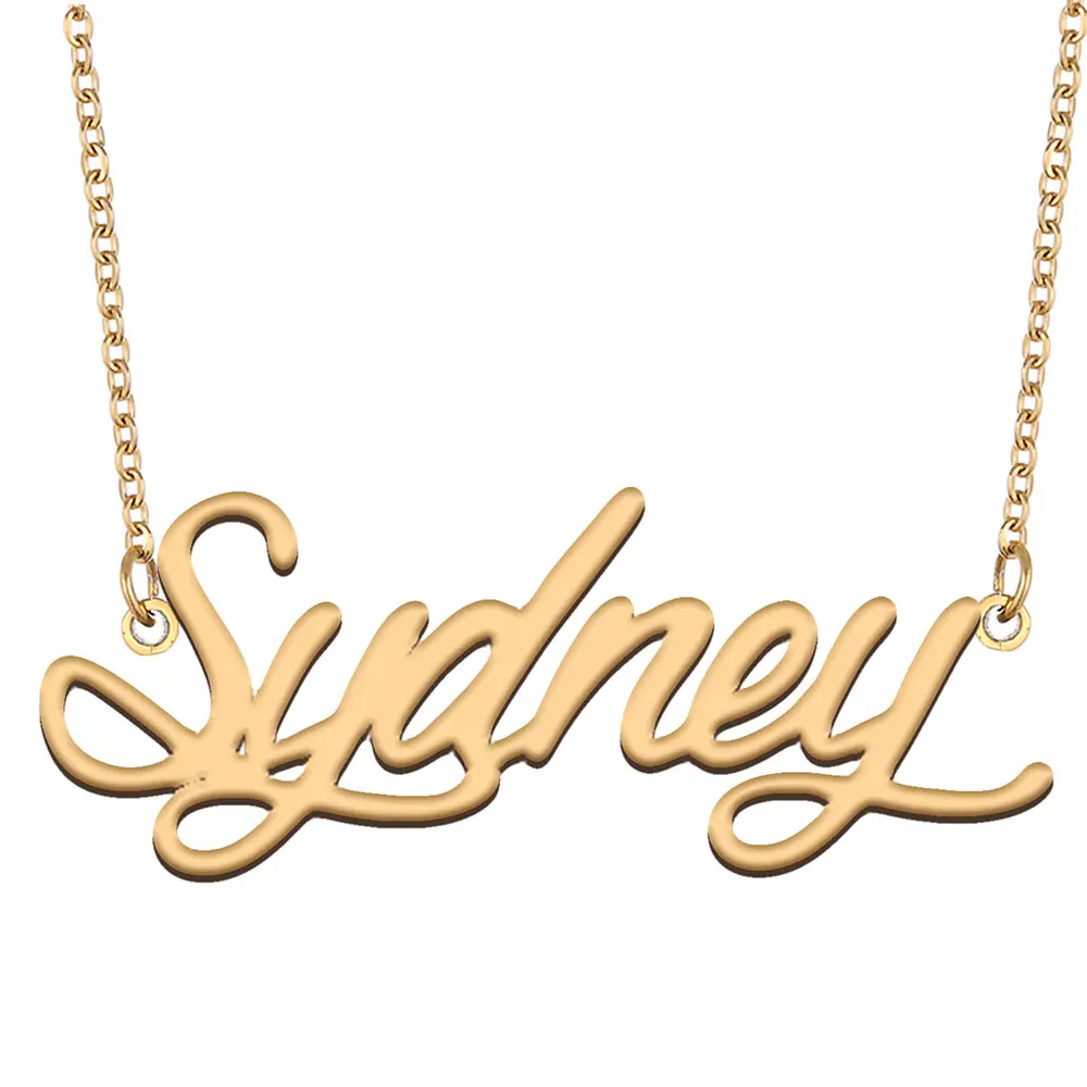 Sydney Name Necklace Stainless Steel for Women Jewelry Gold Color Stainless Steel Nameplate Pendant Collares Para Letters Choker
Sydney Name Necklace Stainless Steel for Women Jewelry Gold Color Stainless Steel Nameplate Pendant Collares Para Letters Choker