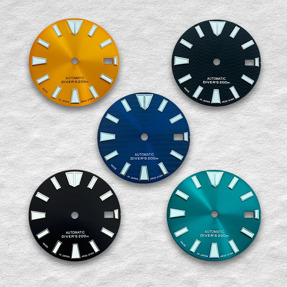 28.5mm S Logo Dial Suitable For NH35 NH36 Automatic Movement Strong Green Luminous Black/Blue/Orange Dial Watch Accessories
28.5mm S Logo Dial Suitable For NH35 NH36 Automatic Movement Strong Green Luminous Black/Blue/Orange Dial Watch Accessories