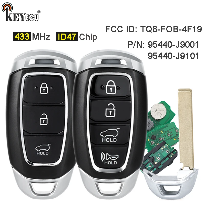 KEYECU 433 МГц ID47 чип 95440-J9001 95440-J9101 FCC ID: TQ8-FOB-4F19 интеллектуальный дистанционный брелок без ключа для Hyundai Kona 2019-2022
KEYECU 433 МГц ID47 чип 95440-J9001 95440-J9101 FCC ID: TQ8-FOB-4F19 интеллектуальный дистанционный брелок без ключа для Hyundai Kona 2019-2022