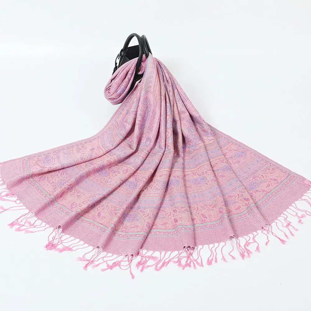 Women Winter Wrap Elegant Floral Jacquard Print Shawl Scarf with Tassel Detail Women's Versatile Wrap for Spring Autumn Fashion
Women Winter Wrap Elegant Floral Jacquard Print Shawl Scarf with Tassel Detail Women's Versatile Wrap for Spring Autumn Fashion