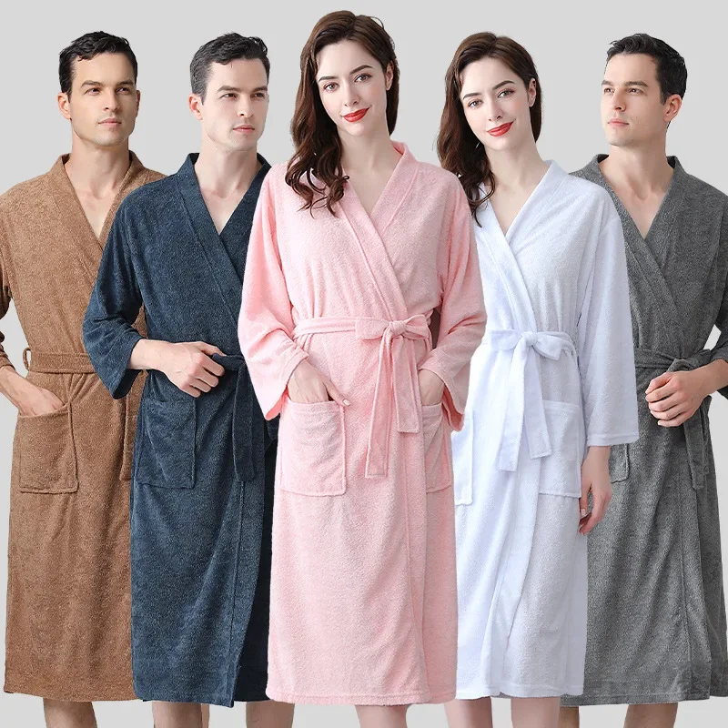 Lovers Towel Elegant Robe Men Women Kimono Terry BathRobe Male Sleepwear Mens Dressing Gown Badjas Wedding Bridesmaid Robes
Lovers Towel Elegant Robe Men Women Kimono Terry BathRobe Male Sleepwear Mens Dressing Gown Badjas Wedding Bridesmaid Robes