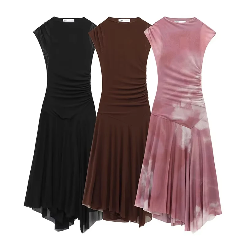 Summer Women's New Sweet And Spicy Style Waist Cinched Pleated Silk Mesh Stand Up Collar Sleeveless Long Dress
Summer Women's New Sweet And Spicy Style Waist Cinched Pleated Silk Mesh Stand Up Collar Sleeveless Long Dress