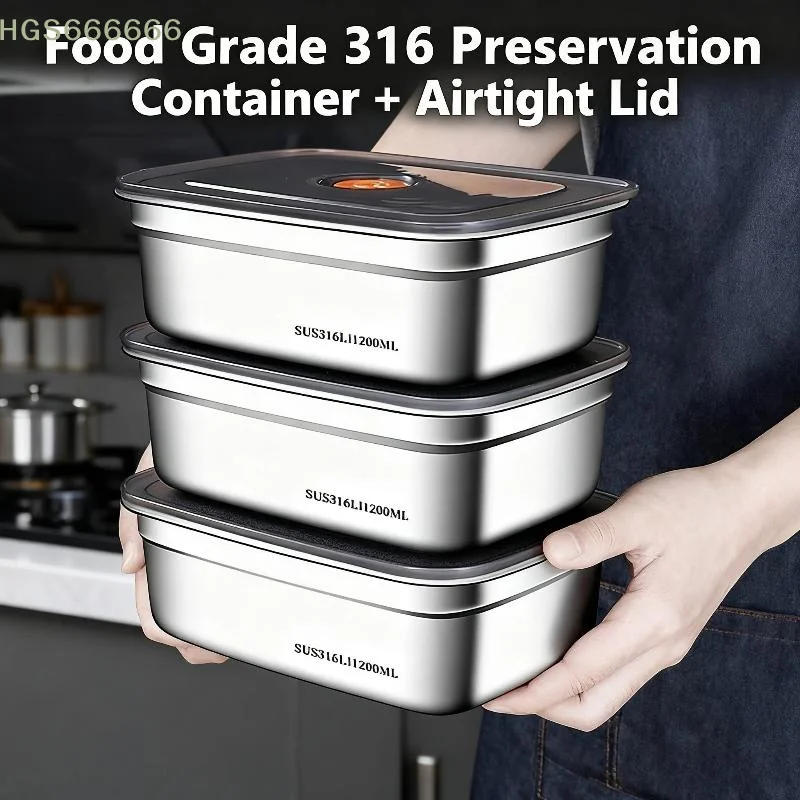 Stainless Steel Camping Lunch Box Sealed Leak-proof Bento Box Large Capacity Refrigerator Freezer Storage Box
Stainless Steel Camping Lunch Box Sealed Leak-proof Bento Box Large Capacity Refrigerator Freezer Storage Box