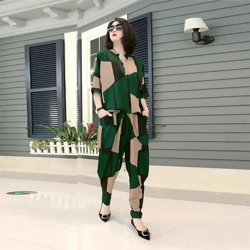 Women's Casual Suit 2023 Summer New Fashion Clothes Korean Style Loose Tops And Harem Pants Two Piece Set Cute Outfits For Women
Women's Casual Suit 2023 Summer New Fashion Clothes Korean Style Loose Tops And Harem Pants Two Piece Set Cute Outfits For Women
