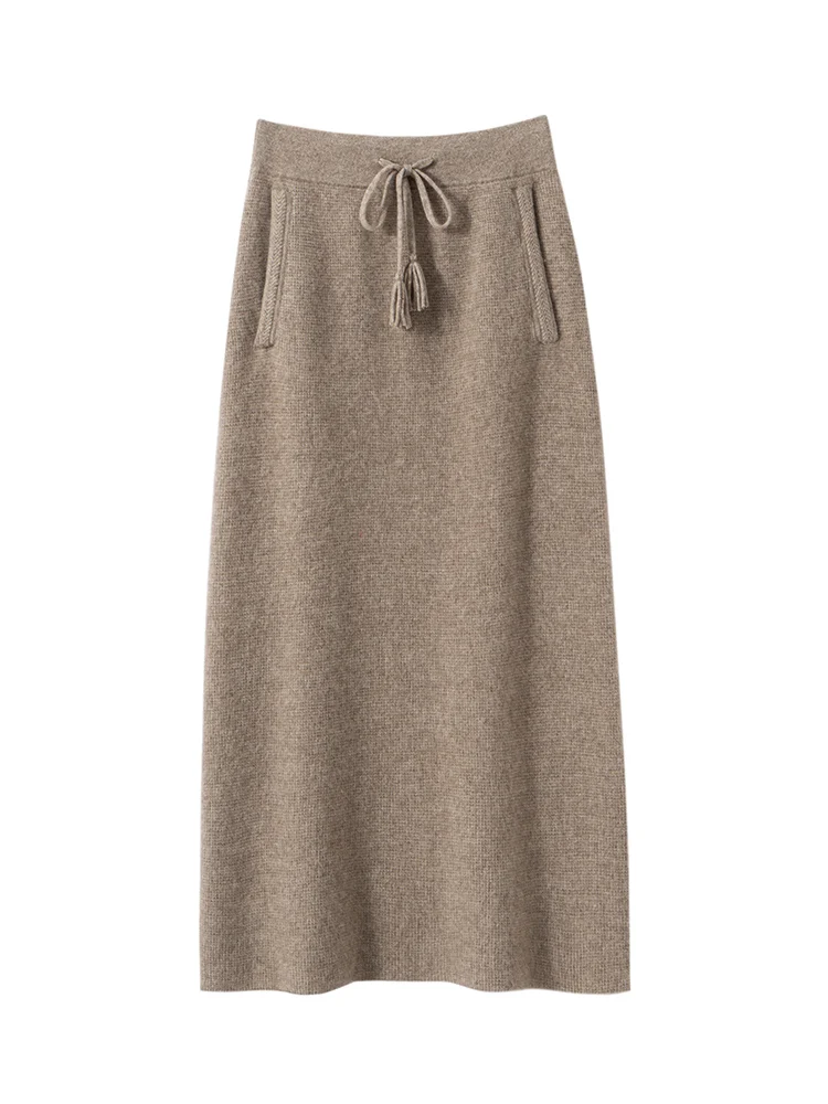MEETCC Women's 100% Cashmere Straight Ankle Length Skirt Autumn Winter Elastic Waist Dress Soft Warm Cashmere Casual Slim Skirt 
MEETCC Women's 100% Cashmere Straight Ankle Length Skirt Autumn Winter Elastic Waist Dress Soft Warm Cashmere Casual Slim Skirt
