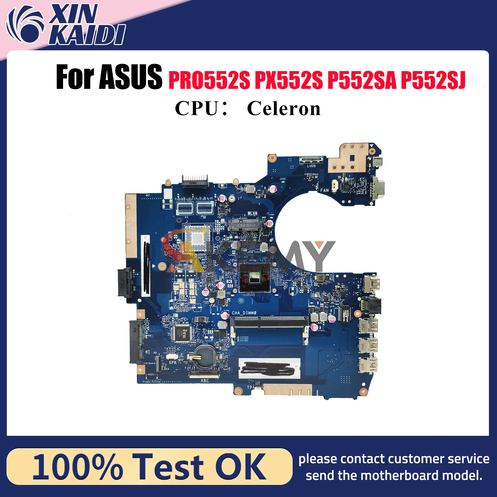 P552SA Материнская плата для ноутбука ASUS ProArt PE552S PX552S PRO552S P552S P552SJ P552SA Материнская плата с процессором Celeron 100% тесты OK stk
P552SA Материнская плата для ноутбука ASUS ProArt PE552S PX552S PRO552S P552S P552SJ P552SA Материнская плата с процессором Celeron 100% тесты OK stk