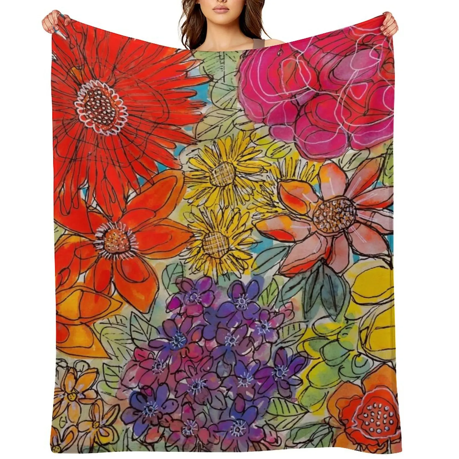 Digital doppleganger watercolour vibrant bouquet Throw Blanket Moving Softest Flannels for winter Blankets
Digital doppleganger watercolour vibrant bouquet Throw Blanket Moving Softest Flannels for winter Blankets